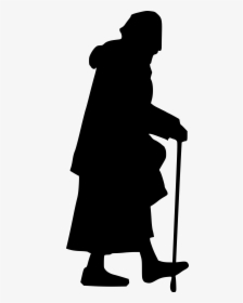 Old Person Silhouette Png, Transparent Png, Transparent PNG