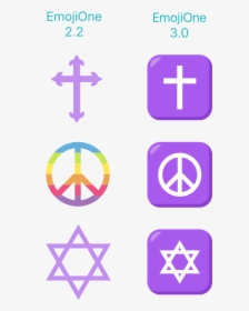 New Symbols Are Characterized By Larger Block-stylings - Star Of David, HD Png Download, Transparent PNG