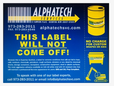 Alphatech Services Drum Labels - Graphic Design, HD Png Download, Transparent PNG