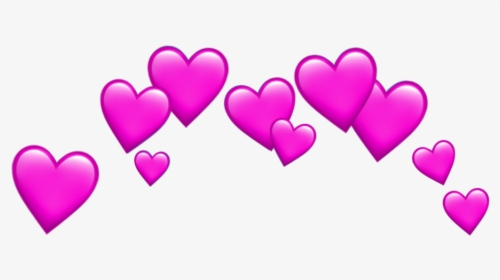 #pink #heart #tumblr #hearts #sticker #emojis #iphoneemoji - Blue Heart Crown Transparent, HD Png Download, Transparent PNG