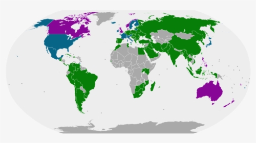 World Map Of Id Card Regulations - States That Use The Metric System, HD Png Download, Transparent PNG