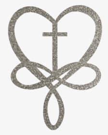 Heart Infinity Metal Wall Art - Cross Tattoo With Infinity Symbol, HD Png Download, Transparent PNG