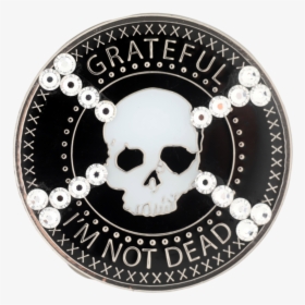 Grateful I M Not Dead Bling Medallion W Skull & Cross - Latest Rangoli Designs With Ganesh, HD Png Download, Transparent PNG