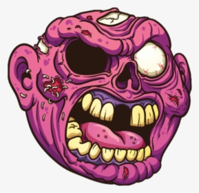 #mq #pink #zombie #zombies #head #brain - Cartoon Zombie Logo, HD Png Download, Transparent PNG