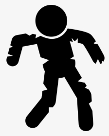 Standing Zombie Shape - Zombie Human Icon, HD Png Download, Transparent PNG