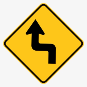 Reverse Turn Left Warning Trail Sign Yellow - Any Three Road Signs That Exhibit Rotational Symmetry, HD Png Download, Transparent PNG