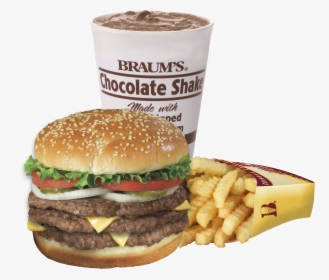 Clipart Free Library Triple Lb Cheeseburger Combo Braum - Braums Number 3, HD Png Download, Transparent PNG