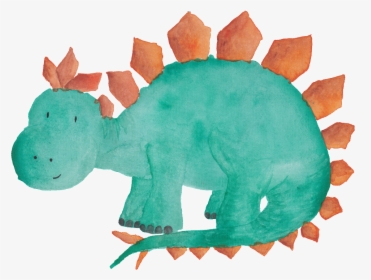 Green Hand Painted Dinosaur Cartoon Dinosaur Transparent - Nursery Dinosaur Prints, HD Png Download, Transparent PNG