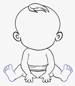 How To Draw Baby - Step By Step Drawings Of A Baby, HD Png Download, Transparent PNG
