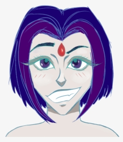 Raven From Teen Titans Fan Portrait - Illustration, HD Png Download, Transparent PNG