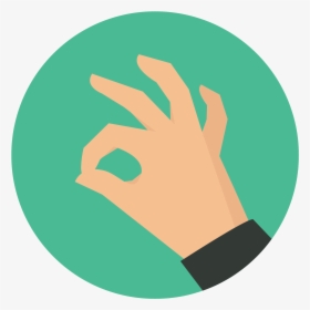 Ok Hand Icon This Is A Picture Of A Right Hand Giving - Sign Language Icons Png, Transparent Png, Transparent PNG