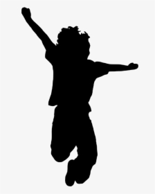 Boy Jumping Jumping Silhouette , Png Download - Outline Of Person Dancing, Transparent Png, Transparent PNG