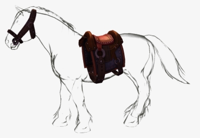 Invisible Horse Mount 3 - Sketch, HD Png Download, Transparent PNG
