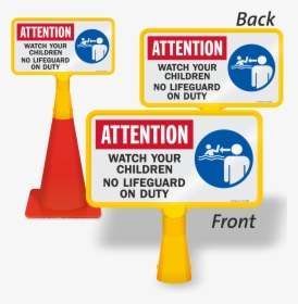 Swimming Pool Cone Sign, HD Png Download, Transparent PNG