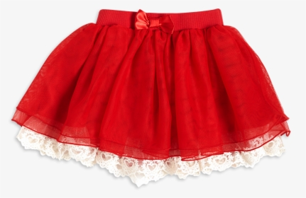 Tulle Skirt With Lace Red - Miniskirt, HD Png Download, Transparent PNG