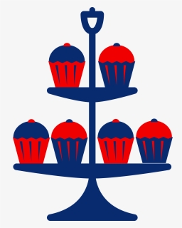 Jubilee Cake Stand Blue - Pastel Rojo Y Azul, HD Png Download, Transparent PNG