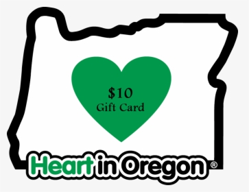 Heart Oregon Sticker Clipart , Png Download - Heart In Oregon, Transparent Png, Transparent PNG
