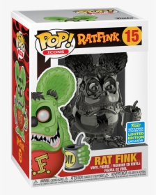 Funko Pop Icons Ratfink Ratfink Gray Chrome 15 Sdcc - Funko Pop Rat Fink, HD Png Download, Transparent PNG