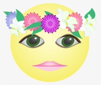 Graphic, Smiley, Crown, Flowers, Flower Crown, Emoticon, - มงกุฎ ดอกไม้ เวก เตอร์, HD Png Download, Transparent PNG