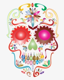 Longhorn Clipart Flower Crown Png Freeuse Library Skull - Clear Background Transparent Sugar Skull Png, Png Download, Transparent PNG