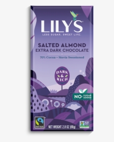 Salted Almond - Lily's Dark Chocolate Salted Almond, HD Png Download, Transparent PNG