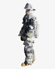 Firefighter Covered In Ice, HD Png Download, Transparent PNG