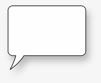 Rounded Corners Speech Bubble With Shadow Vector Image - Transparent Background Square Speech Bubble Png, Png Download, Transparent PNG