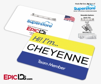 Superstore Name Tag Mockup - Graphics, HD Png Download, Transparent PNG