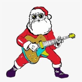 Christmas Music Png Graphic Black And White Stock - Rock And Roll Santa, Transparent Png, Transparent PNG
