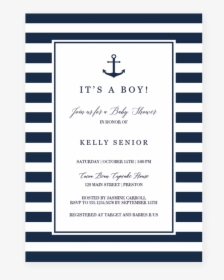 Boy Nautical Baby Shower Invitations, HD Png Download, Transparent PNG