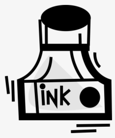 Vector Illustration Of Ink Well For Fountain Pen Writing, HD Png Download, Transparent PNG