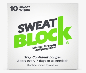 Sweatblock Antiperspirant Wipes For Excessive Sweating - Sweat Block, HD Png Download, Transparent PNG
