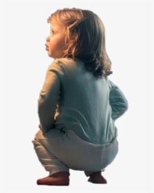 #kid #girl #child #squats #cute #squat #pouting - Girl, HD Png Download, Transparent PNG