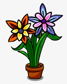 Club Penguin Rewritten Wiki - Club Penguin Furniture Flowers, HD Png Download, Transparent PNG