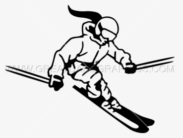 Female Skiing Production Ready - Ski Girl Clip Art, HD Png Download, Transparent PNG