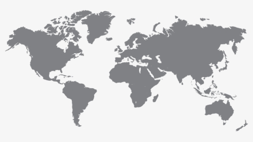 World Map Flat Black And Grey, HD Png Download, Transparent PNG