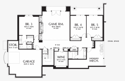 Lower Floor Plan Image For Mascord Hendrick Beautiful - Floor Plan, HD Png Download, Transparent PNG