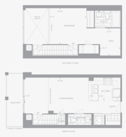 Multi Level Condos Labeled - Floor Plan, HD Png Download, Transparent PNG