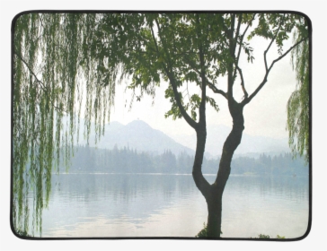 Weeping Willow Mountian View Beach Mat 78 X 60 - Reflection, HD Png Download, Transparent PNG