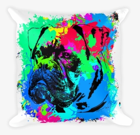 Boxer Colorful Splash Paint Decorative Pillow - Portable Network Graphics, HD Png Download, Transparent PNG