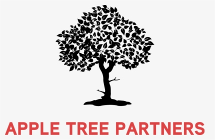 Logo For Apple Tree Partners Includes A Black Deciduous - Silhouette, HD Png Download, Transparent PNG