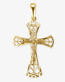 14k Gold Filigree Cross Pendant - Zales Gold Diamond Cross, HD Png Download, Transparent PNG