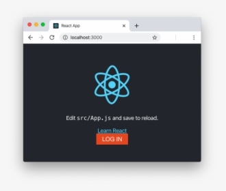 React App With The Auth0 Login Button - React, HD Png Download, Transparent PNG