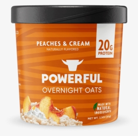 Peaches And Cream Overnight Oats - Powerful Overnight Oats, HD Png Download, Transparent PNG