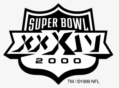 Super Bowl 2000 Logo Black And White - Super Bowl 2000 Logo, HD Png Download, Transparent PNG