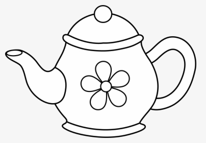 Transparent Fancy White Line Png - Clip Art Tea Pot, Png Download, Transparent PNG