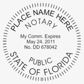 Seal Stamp Png - Notary Public Stamp Florida, Transparent Png, Transparent PNG