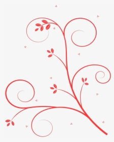 #red #scroll #leaves #fancy #freetoedit #feminine - Illustration, HD Png Download, Transparent PNG