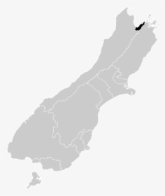 South Island Map Plain, HD Png Download, Transparent PNG