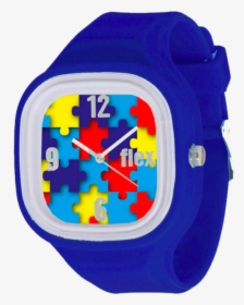 The Puzzle Flex Watch Which Represents Autism Awareness - Analog Watch, HD Png Download, Transparent PNG